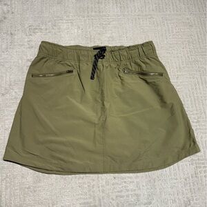 Sherpa Skort Olive Green Lined Skirt Women's 8
